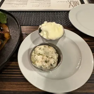 Garlic butter and Whipped Butter