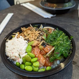 a plate of food on a table