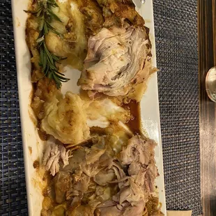 Rotisserie chicken. The dark meat was undercooked.