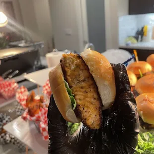 Salmon Sliders Appetizer Catering