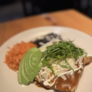 Enchiladas with mole