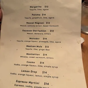 Insane drink prices