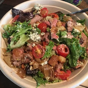 Steakhouse salad is always so hearty when this one guy makes it