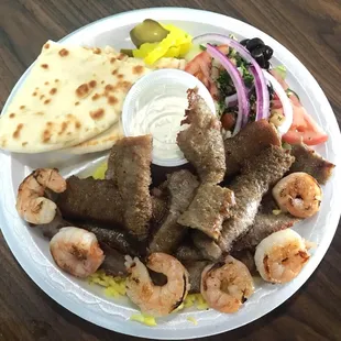 Shrimp and gyro plate