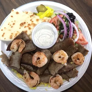 Shrimp and gyro plate