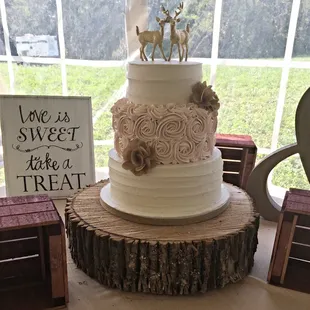 a wedding cake
