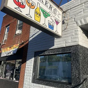 the front of a brick building