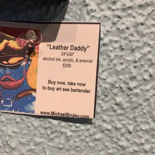 the label for leather daddy