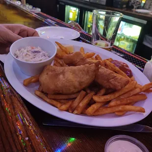 Haddock fish and chips