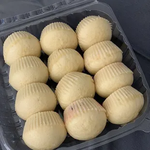 Puto. Some with ube jam