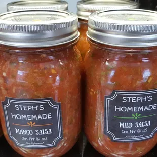 We feature many other great GF products - like this delicious salsa from Steph's Homemade - made right here in our GF rental kitchen!