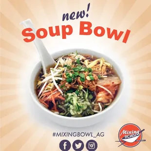 Soup bowl with rice noodles