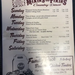 Daily Specials