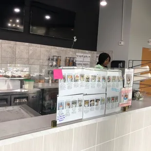 Menu and order area