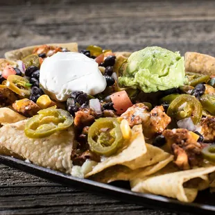 a plate of nachos