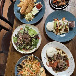 food, fish and chips