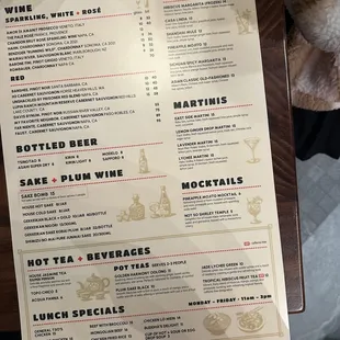 Drink Menu