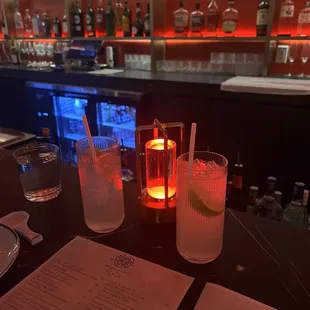 Yuzu sake and whiskey Highballs