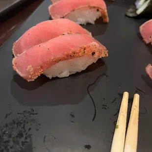 They don't know albacore is a breed not a way to prepare ahi. You can see the heavy red pepper coating