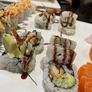 sushi, sashimi, sushi and sashimi, food