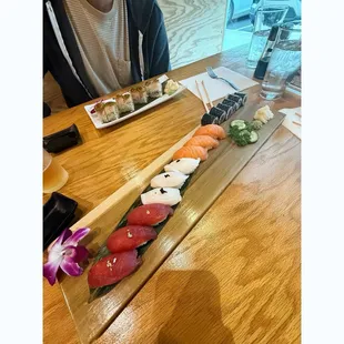 Sushi dinner and fearless roll