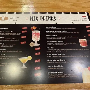 Drink Menu