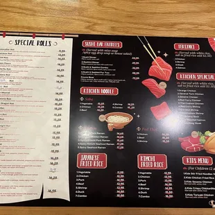 Back of Menu