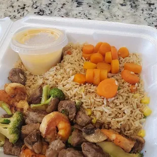 Steak and shrimp combo
