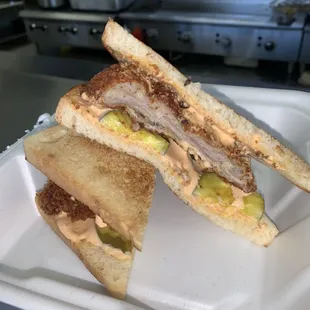 Chicken katsu sandwich