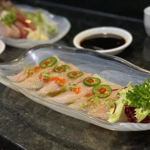 Yellowtail/jalapeño appetizer