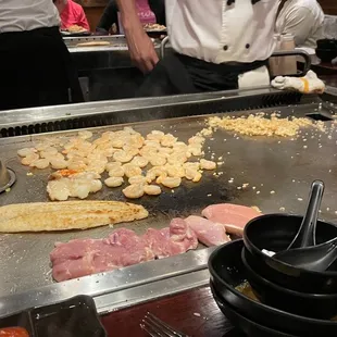 a chef preparing food