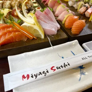 sushi and sashimi, food, sashimi, sushi
