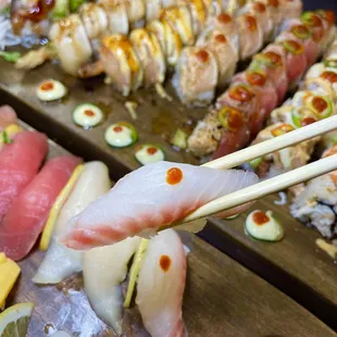 sushi and sashimi, food, sashimi, sushi