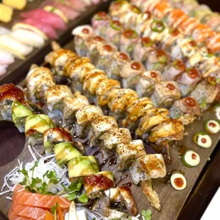 sushi, sushi and sashimi, sashimi, food