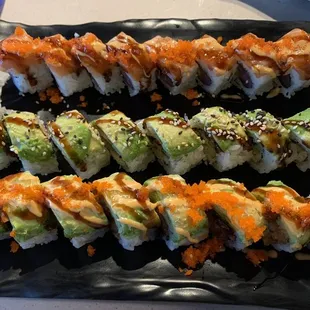 Orange Blossom Roll, Caterpillar Roll, Howe Roll
