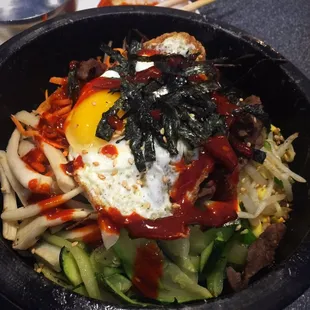 Dolsot bibimbap. The picture says it all