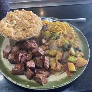 Lunch Steak Hibachi with Fried Rice.