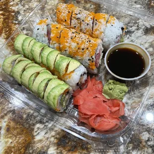 Dragon Roll + Miami Heat Roll