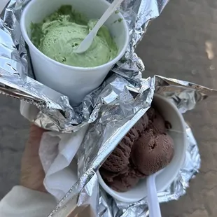 Green tea and CHOCO