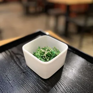 Seaweed Salad Seaweed with dressing and a sprinkle of sesame