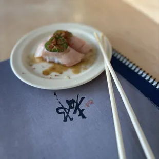 Garlic Yellowtail Sashimi