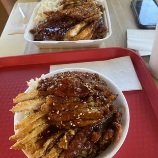 Regular sesame chicken bowl