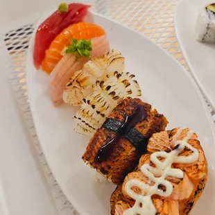 food, sushi and sashimi