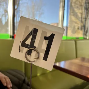 Table number