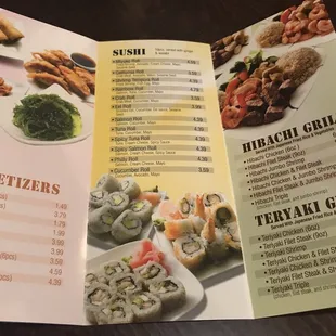 Inside of menu