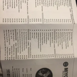 Take out menu for you to see !