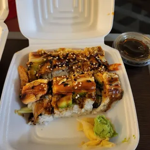 Drunk dragon roll