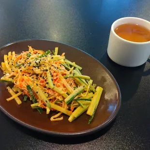 Spicy Krab Salad and Oolong Tea