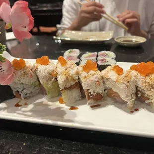 Crazy Monkey Roll (front) and Negi Hama Roll (back)