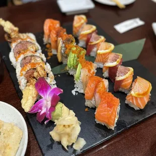 Left to right - Kawasaki Roll (4pcs), Storm Bringer Roll, Sunset Roll
